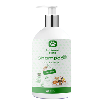 Anti Tick and Flea Shampoo for Cats and Dogs 200ml (Long Coat)